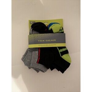 NEW Boys Tek Gear from Kohls Socks No Show White 10 Pack Shoe Sz 3-10, Sock 9-11